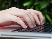 using laptop